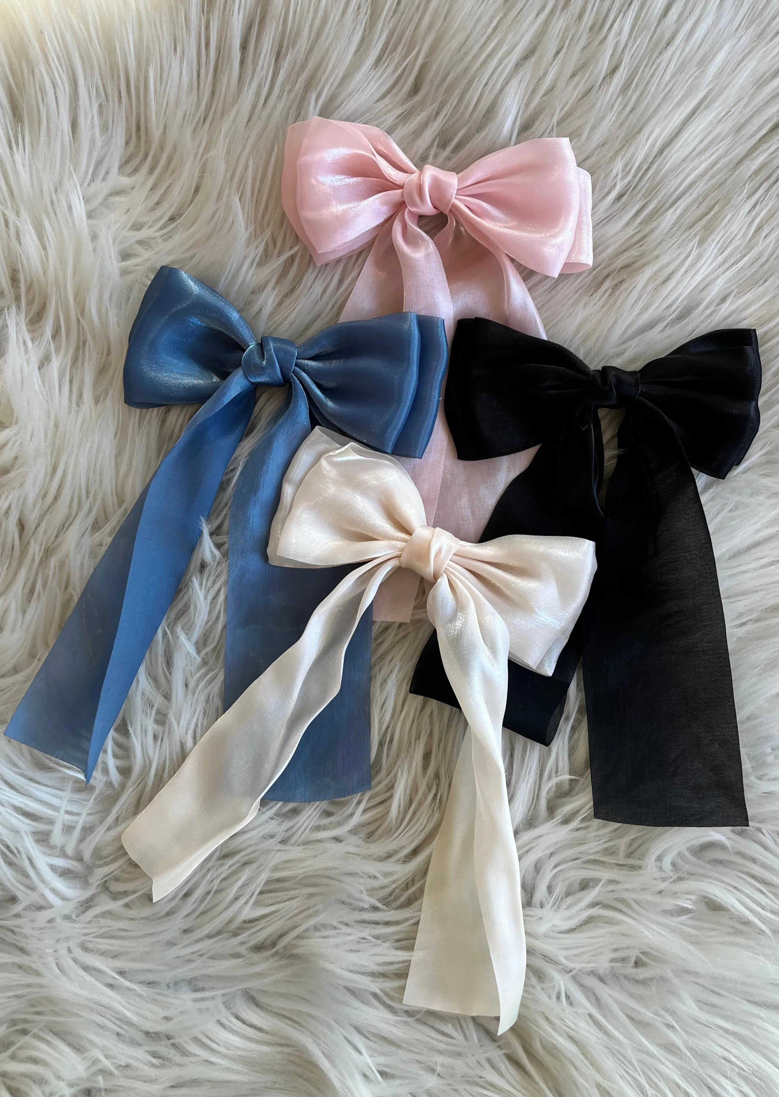 Organza Hair Bow Barrette