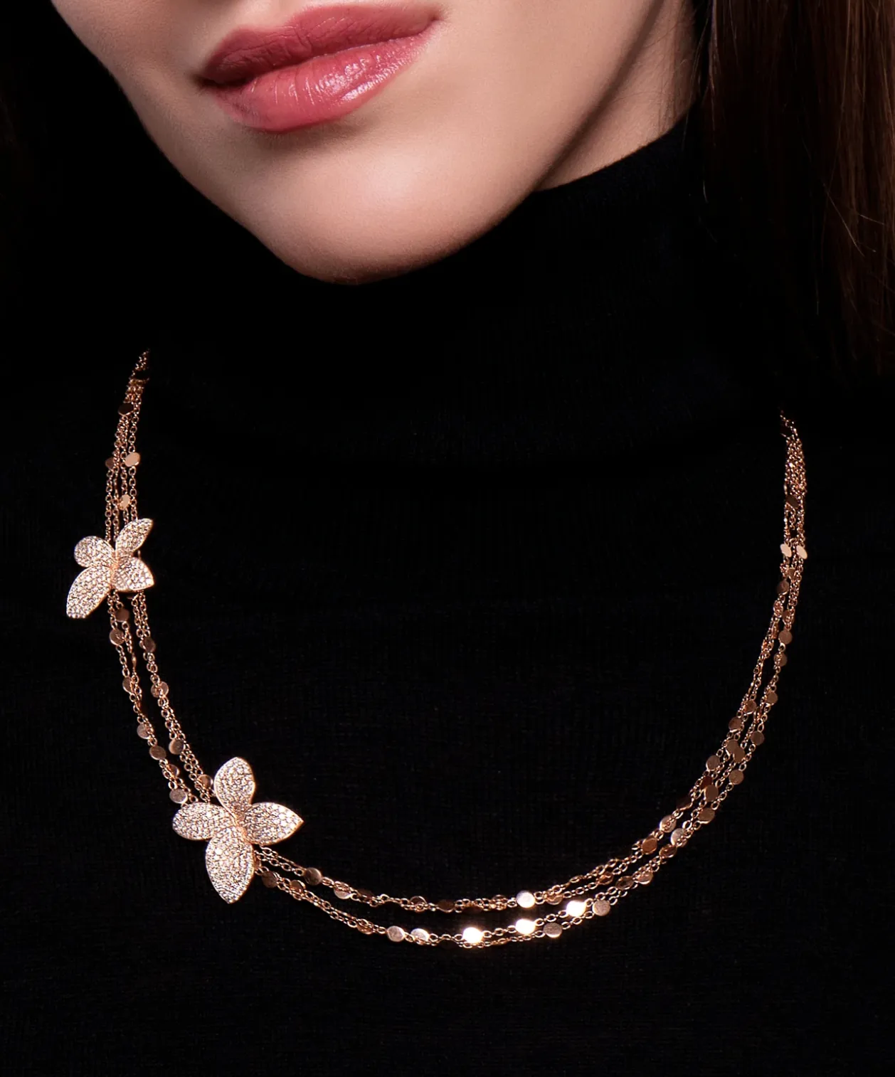 Pasquale Bruni - Giardini Segreti - Sautoir Necklace, 18k Rose Gold with Diamonds