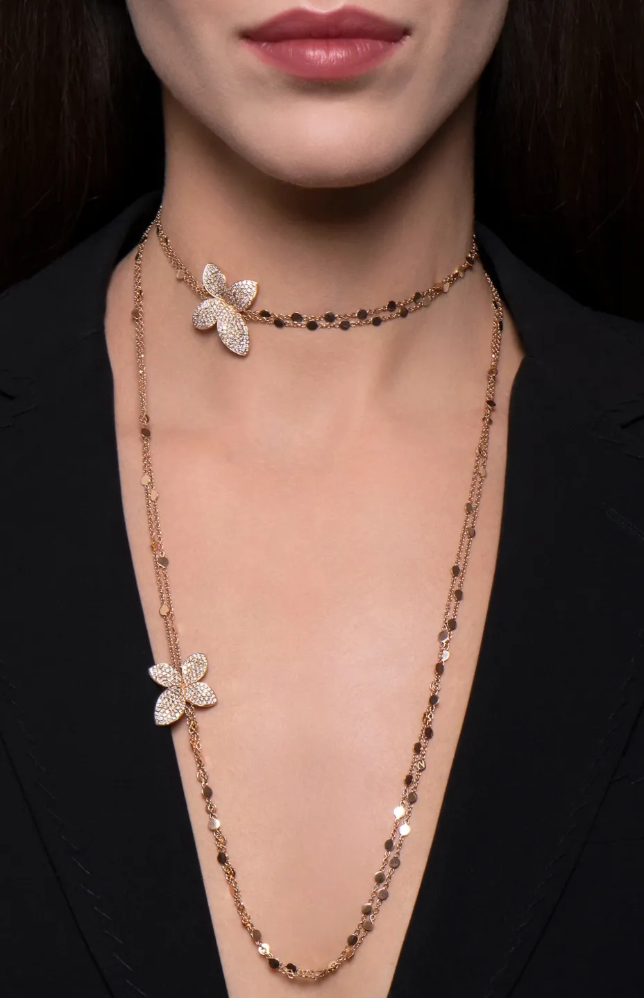 Pasquale Bruni - Giardini Segreti - Sautoir Necklace, 18k Rose Gold with Diamonds