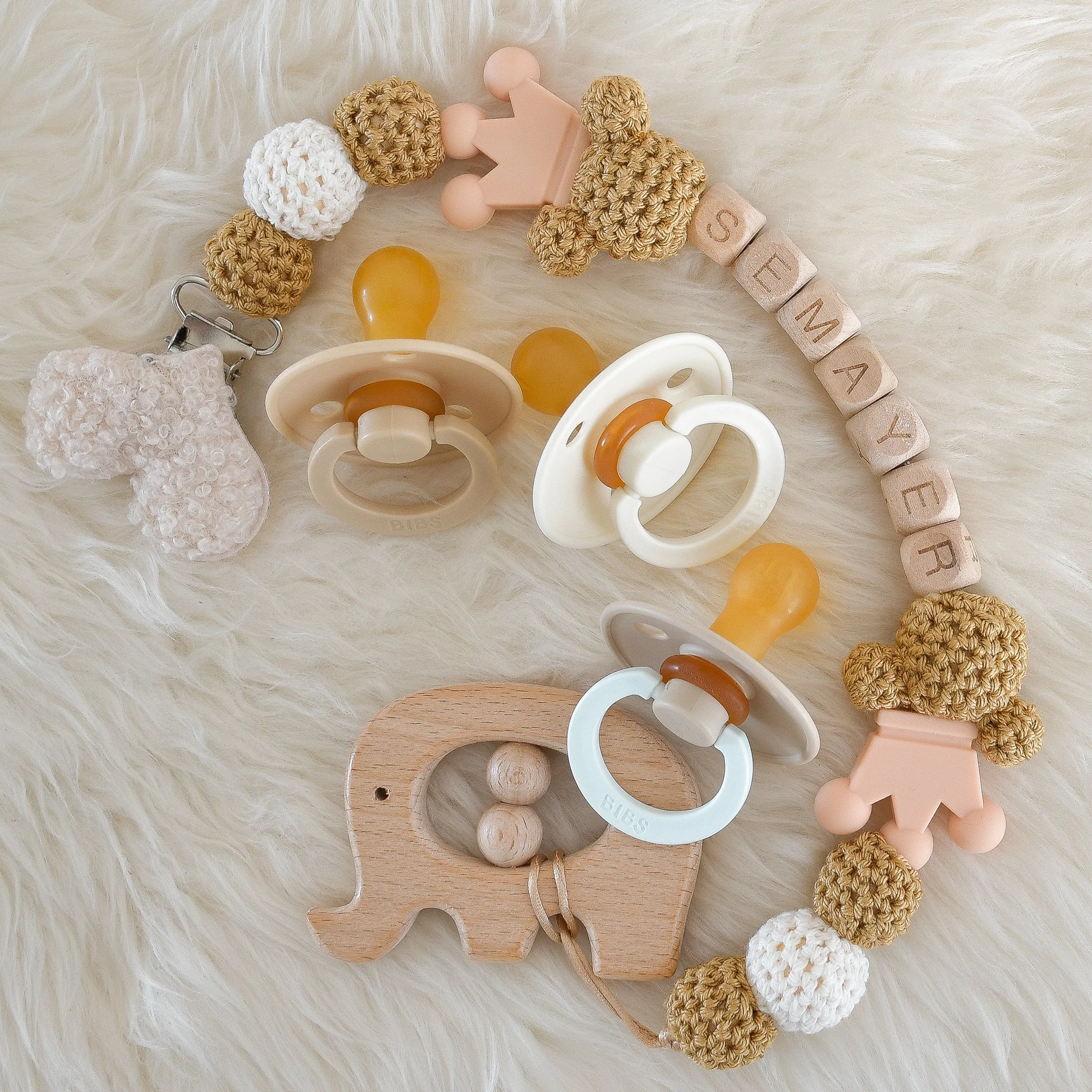 Personalised Pacifier Clip & BIBS Pacifiers