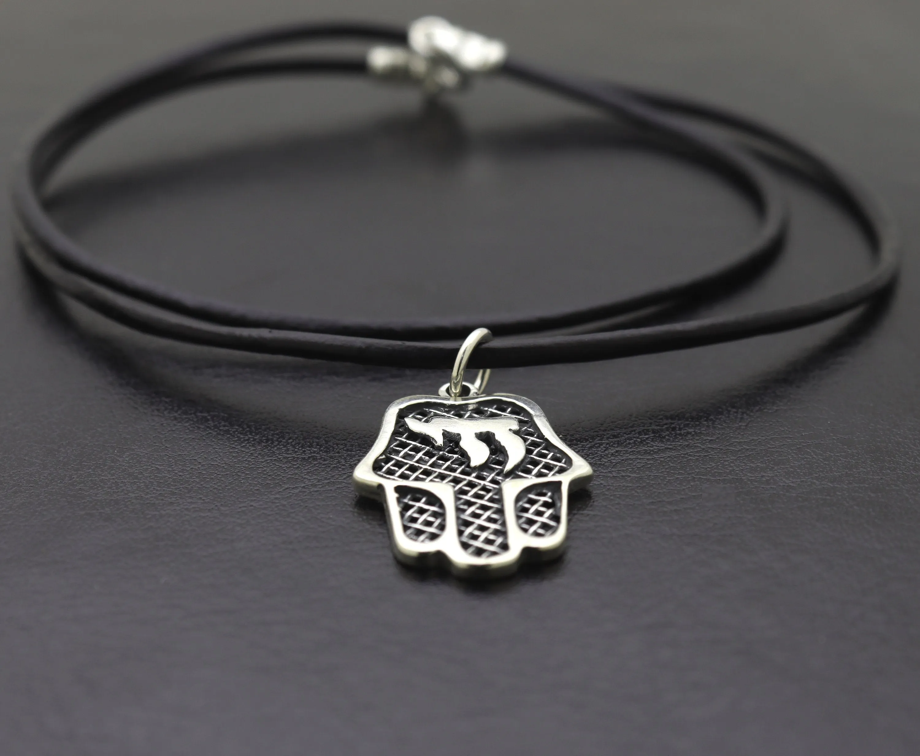 Protection spiritual Hamsa necklace for men