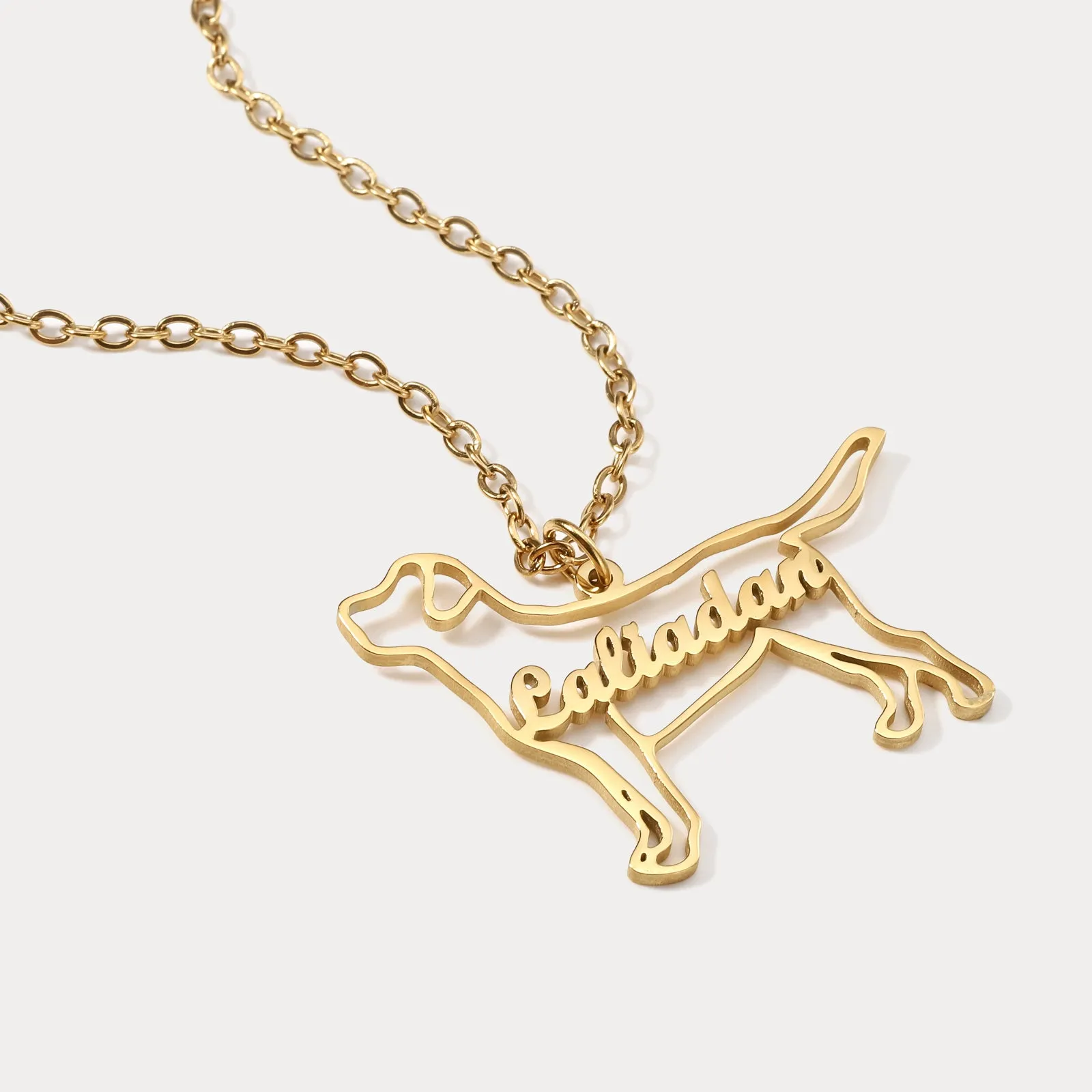 Puppy Custom Name Necklace