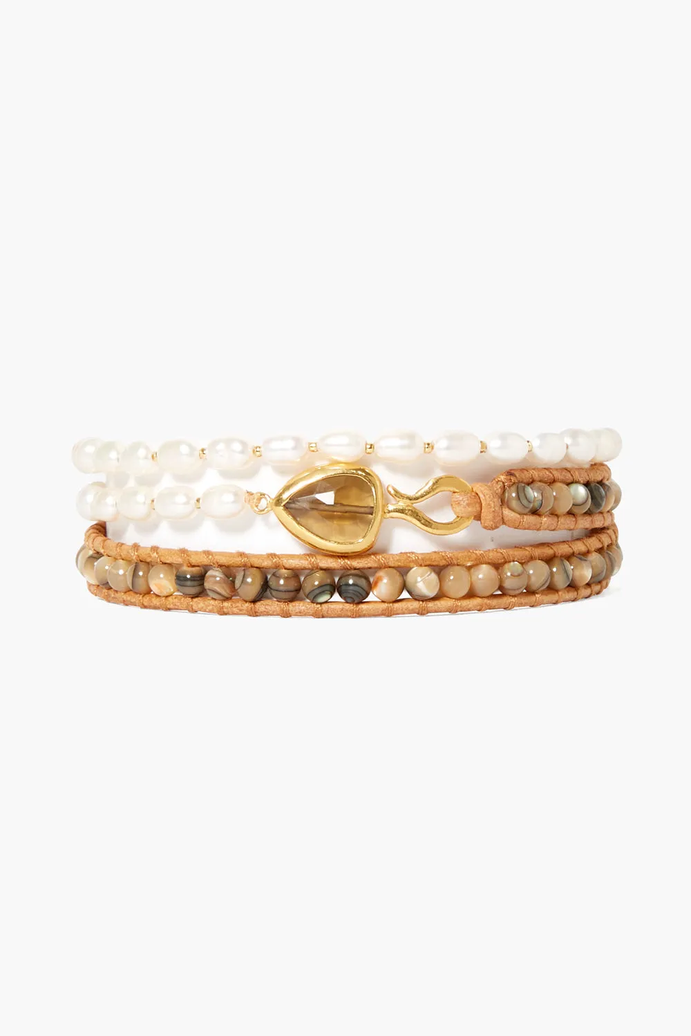 Rahel Triple Wrap Bracelet Natural Mix