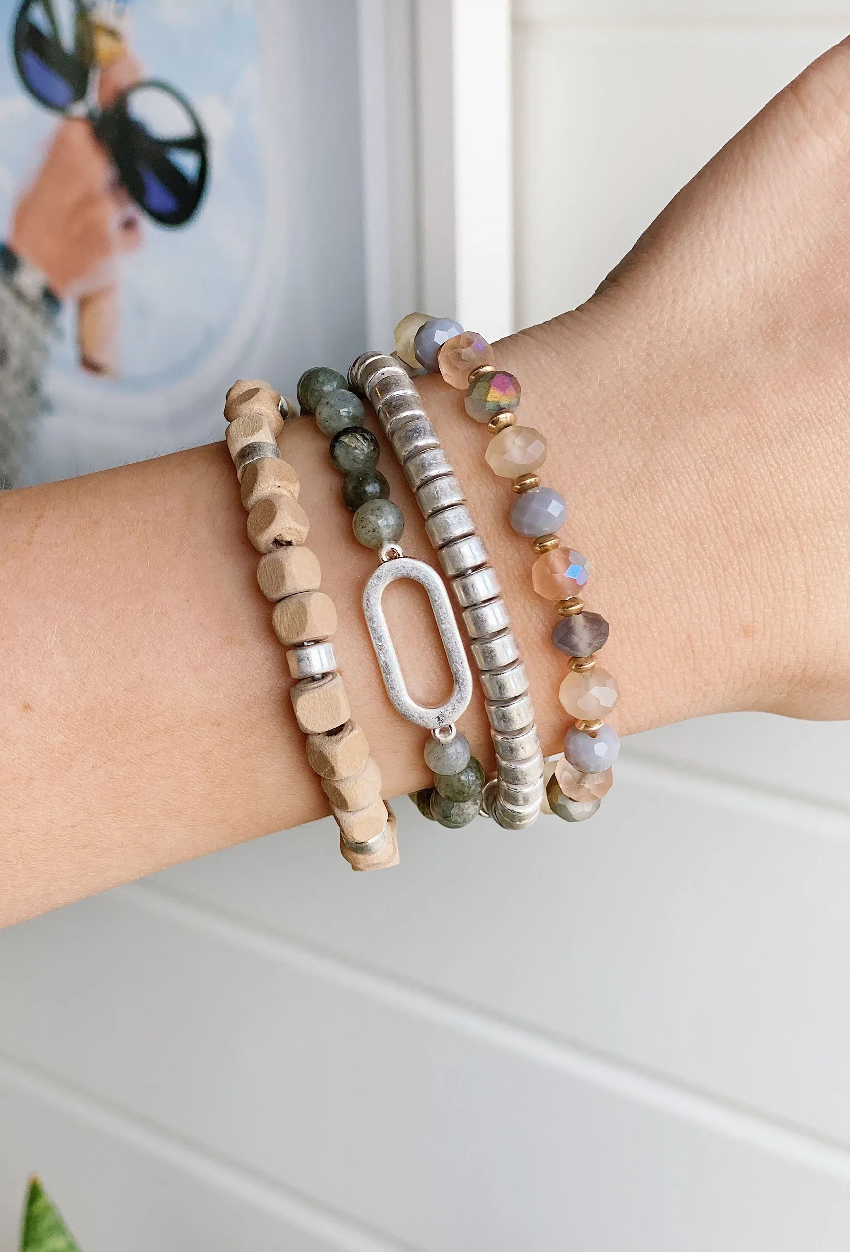 Riley Bracelet Set in Gray