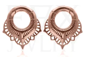 Rose Gold Mandala Clicker Ear Weights