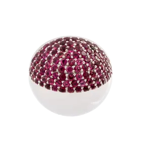 Rubellite Tourmaline Half-Moon Split Dome Ring