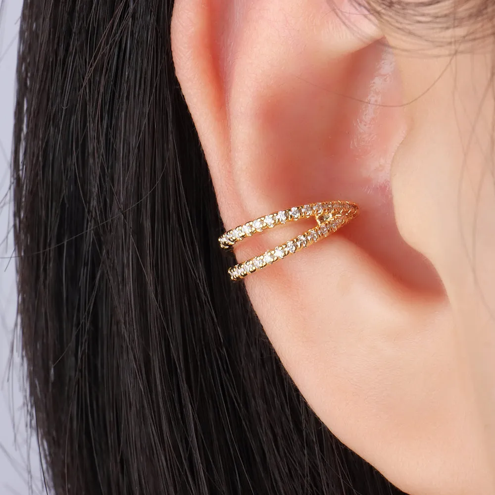 Sparkling Double Layer Ear Cuff