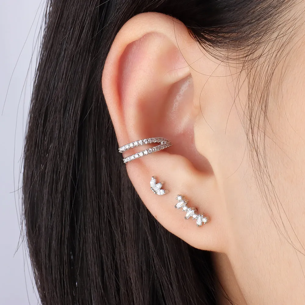 Sparkling Double Layer Ear Cuff