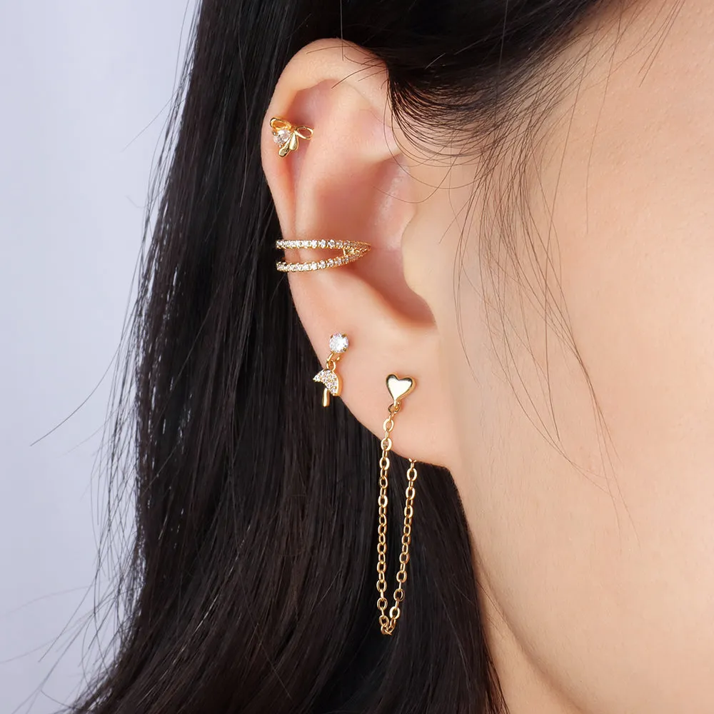 Sparkling Double Layer Ear Cuff