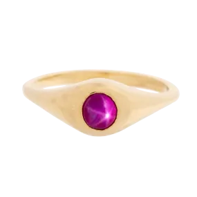 Star Ruby Mini Signet Ring