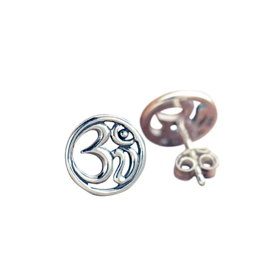 Sterling Silver Om Necklace