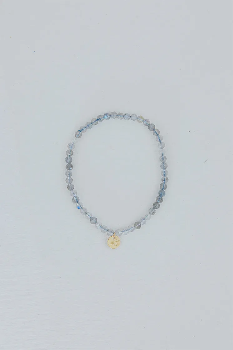 Stretchy Bracelet - Labradorite Faceted