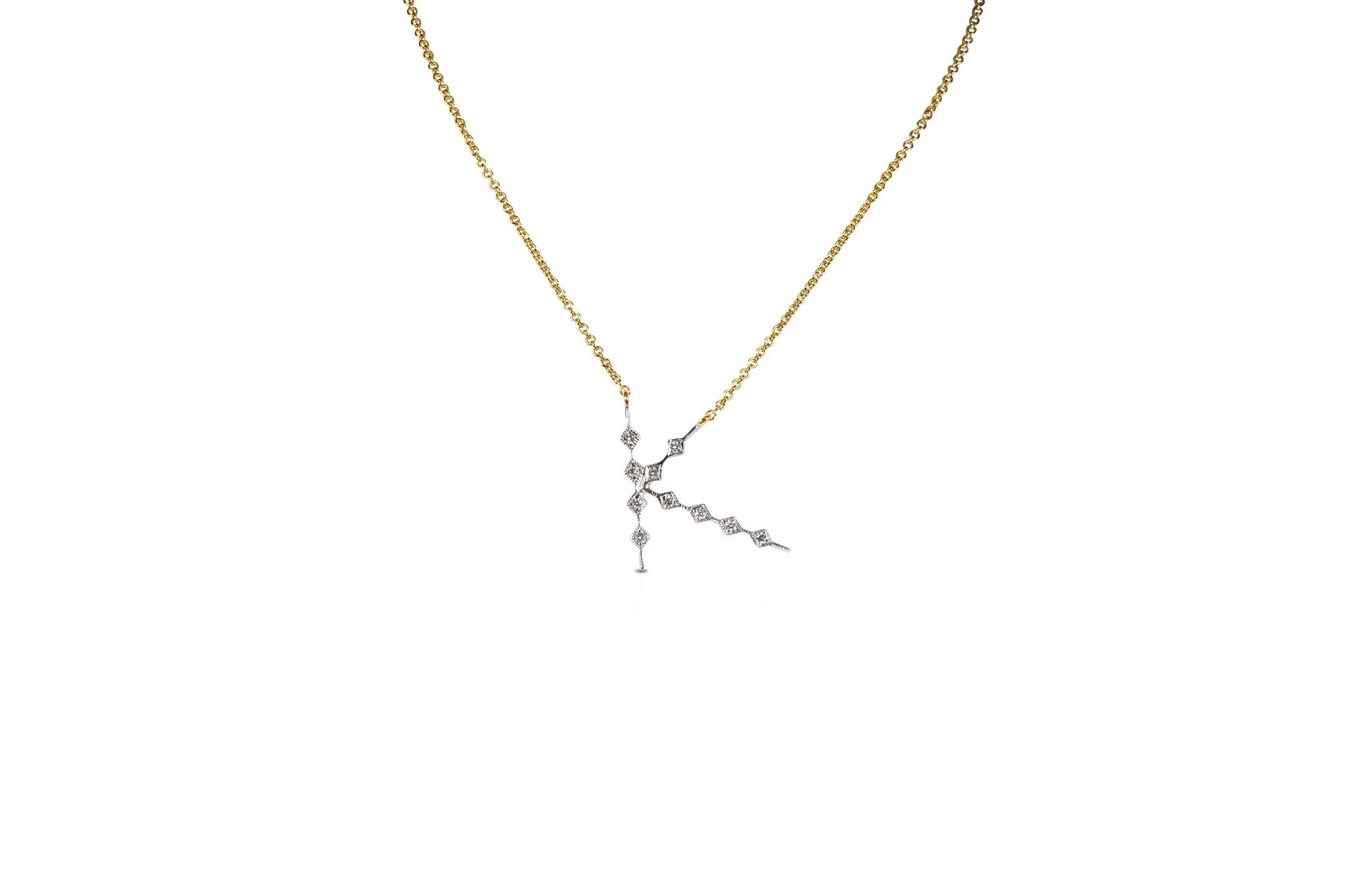 Talisman: Constellation Alphabet K Diamond Necklace