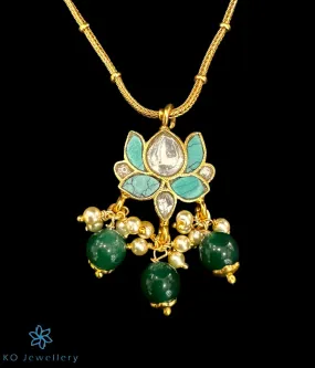 The Bhavin Silver Lotus Kundan Necklace