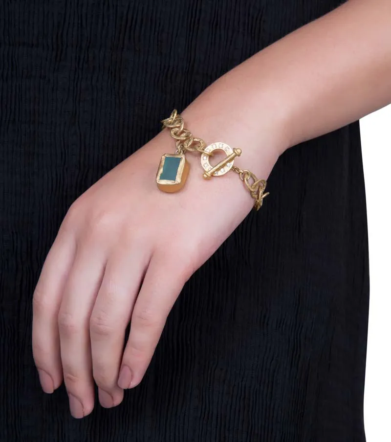 The Gorgeous Slip It On Green Gold Bracelet