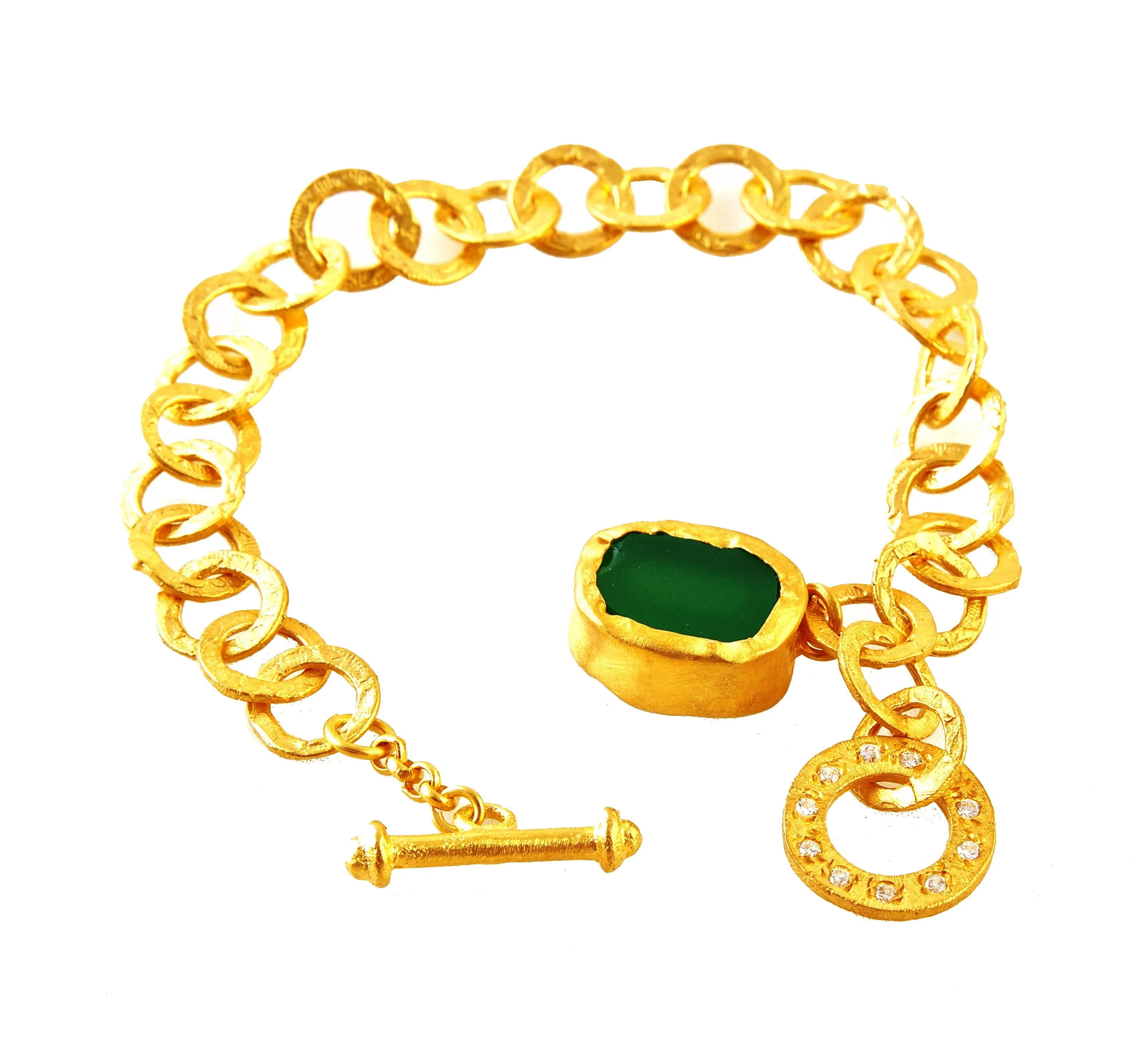 The Gorgeous Slip It On Green Gold Bracelet