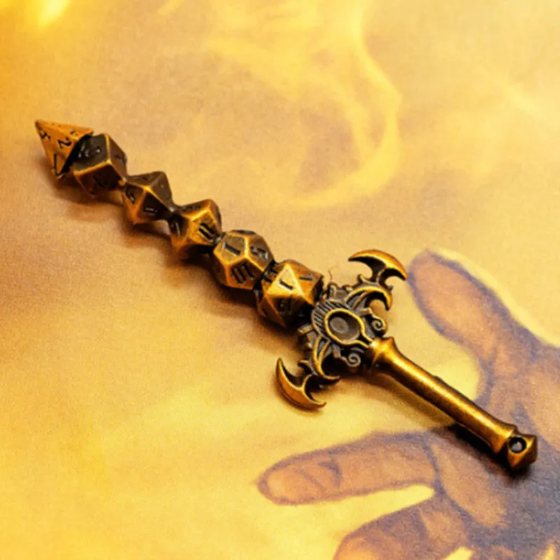 The Sword Of Probability Dice Sword Pendant