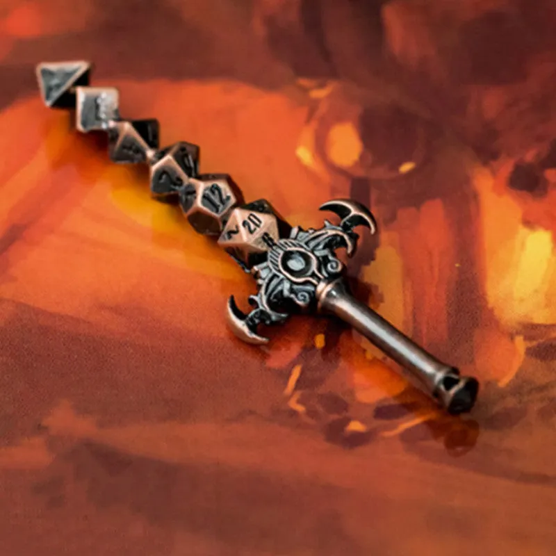 The Sword Of Probability Dice Sword Pendant