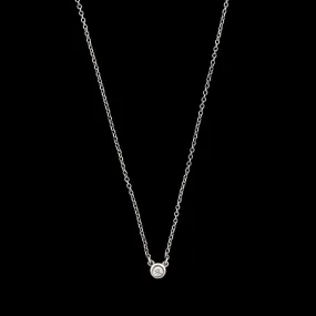 Tiffany & Co. Sterling Silver Estate Diamond By the Yard Diamond Pendant Necklace