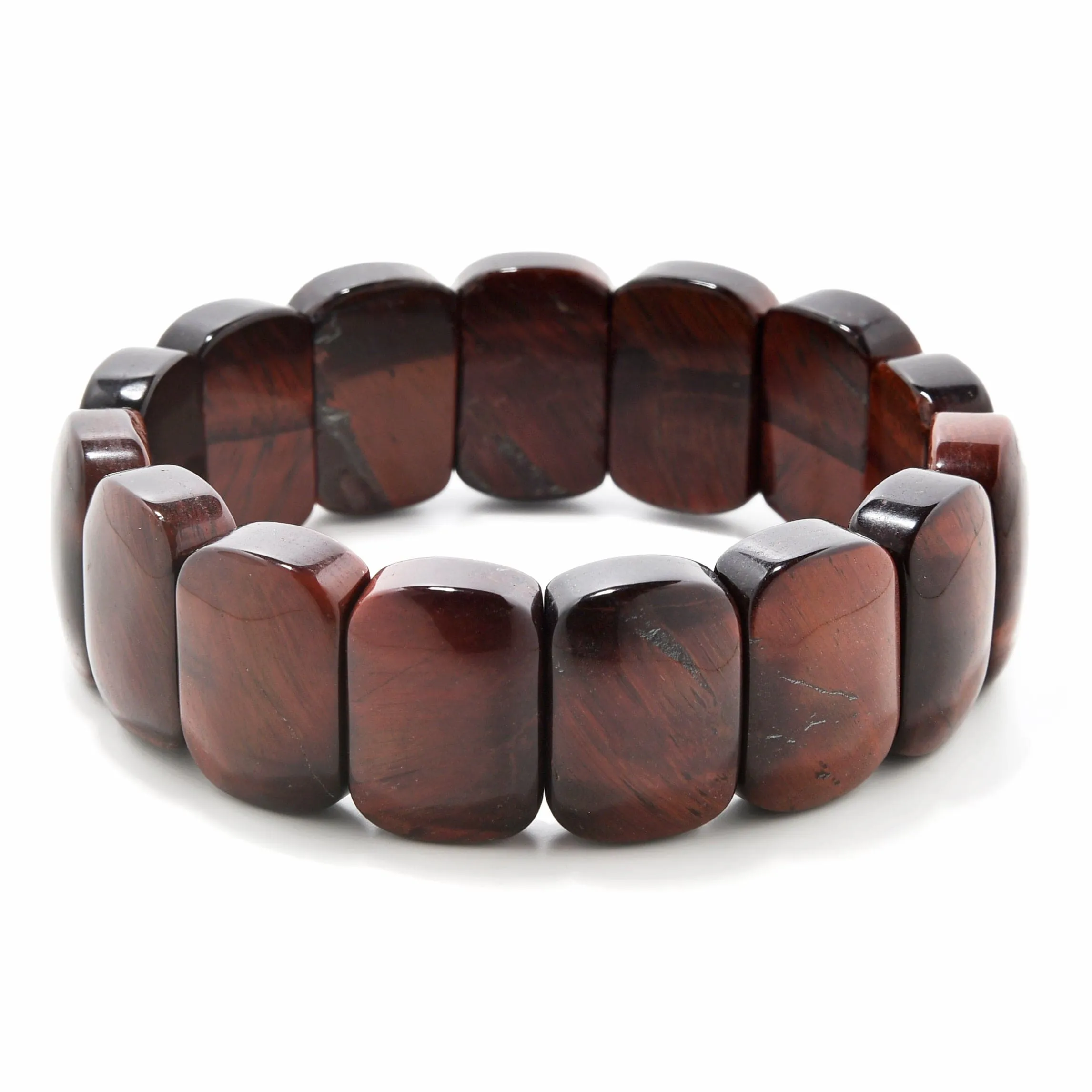 Tiger Eye 20mm Beads Gemstone Elastic Bracelet