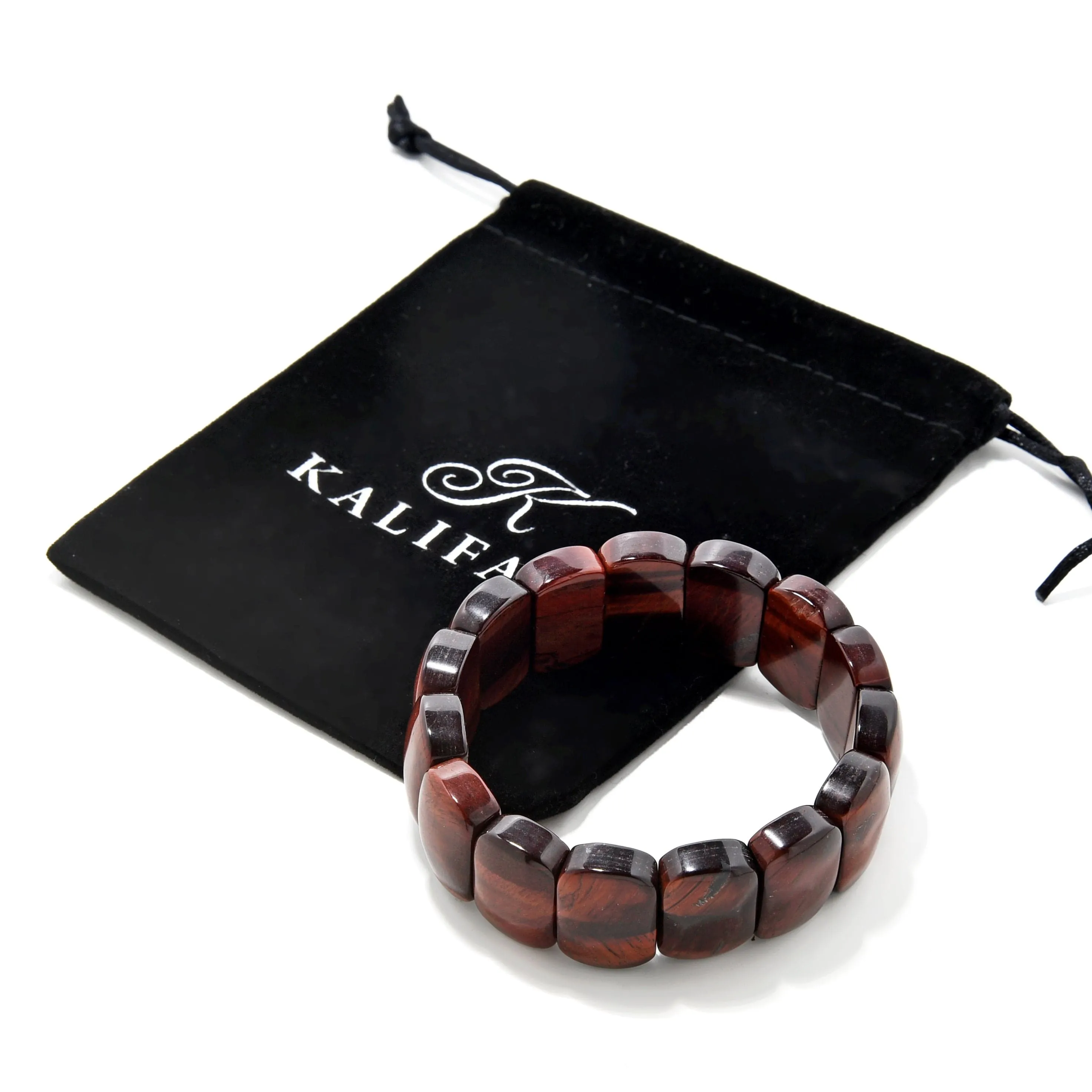 Tiger Eye 20mm Beads Gemstone Elastic Bracelet