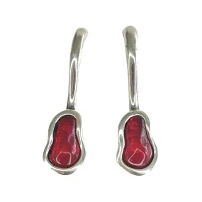 TRA-LA-RA RED LAGRIMA EARRINGS