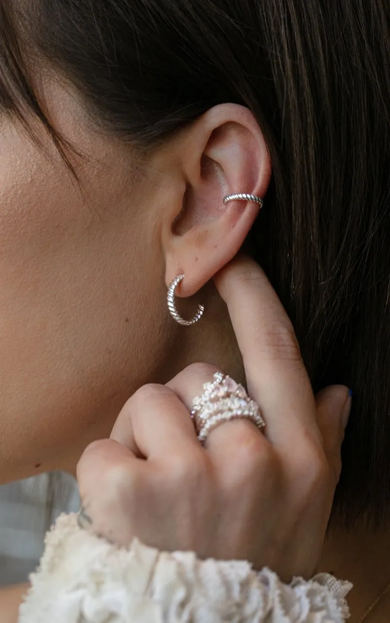 Twisted Ear-cuff in Silver