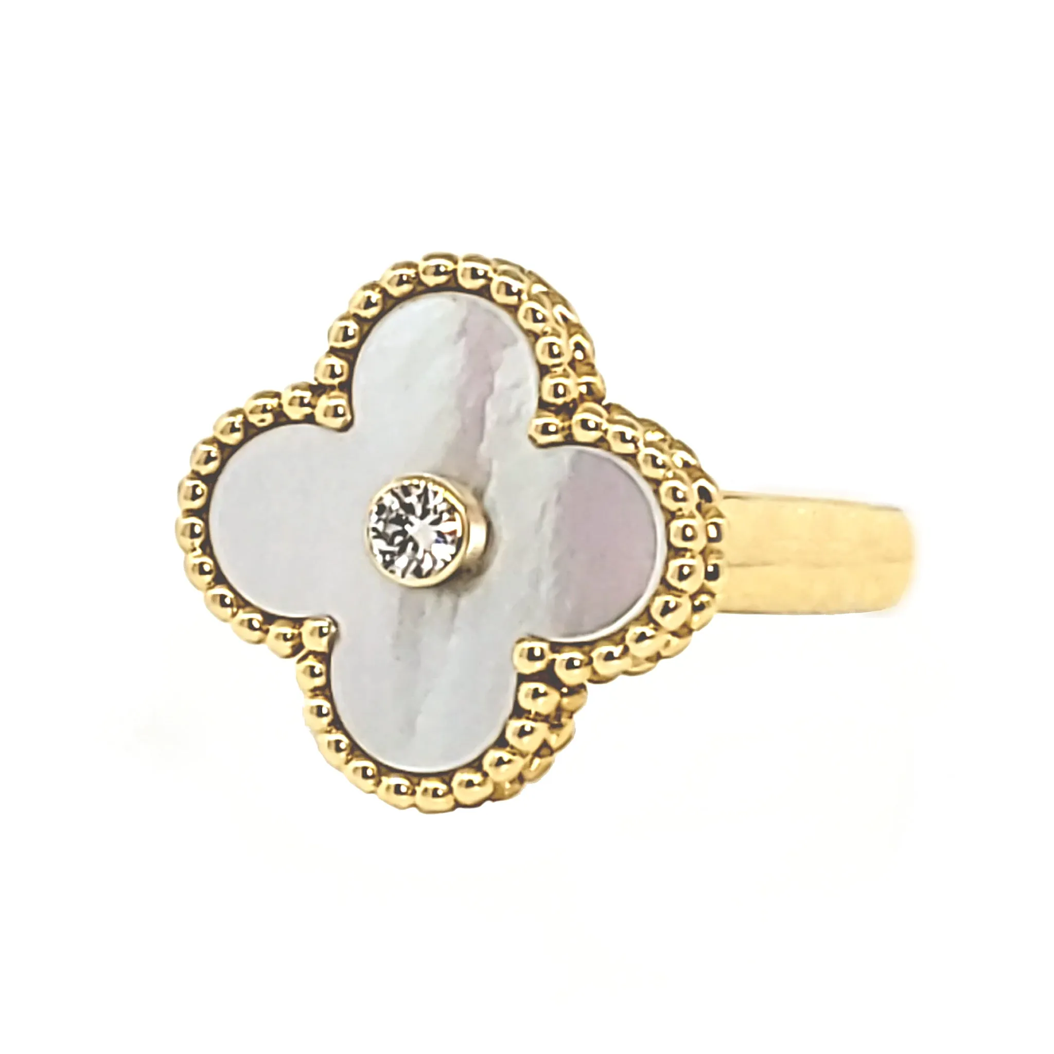 Van Cleef and Arpels Vintage Alhambra Mother of Pearl Ring