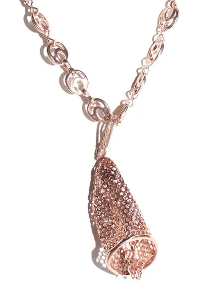 Vernissage Silver Bronze Butterfly Net Necklace