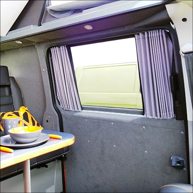 VW T6 Transporter Van Conversion Premium Curtains - Black/Grey - CREATE YOUR OWN BUNDLE! Van-X