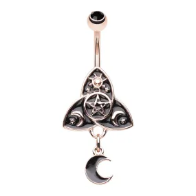 WILDKLASS Rose Gold Wiccan Belly Button Ring