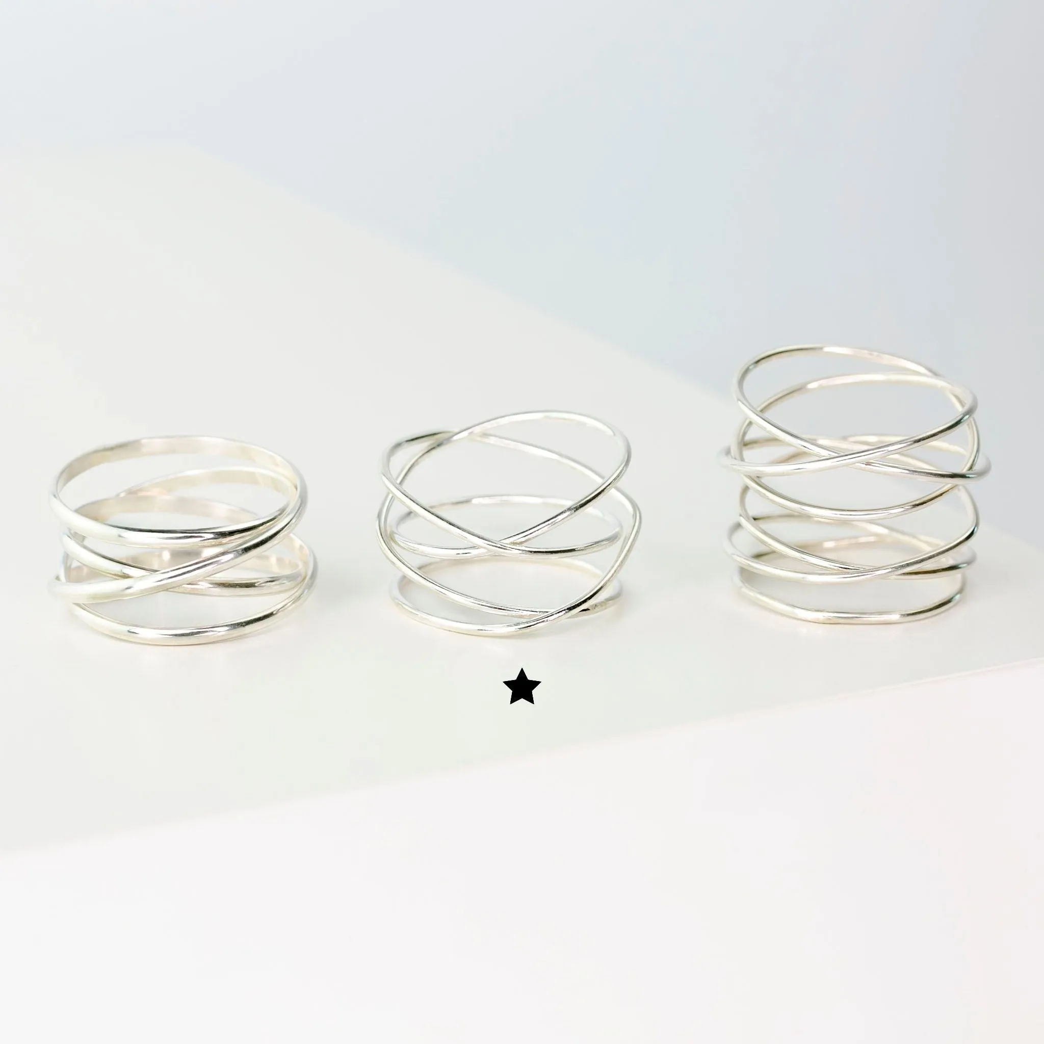 Woven 4-Band Ring - Sterling Silver - Select Sizes Only