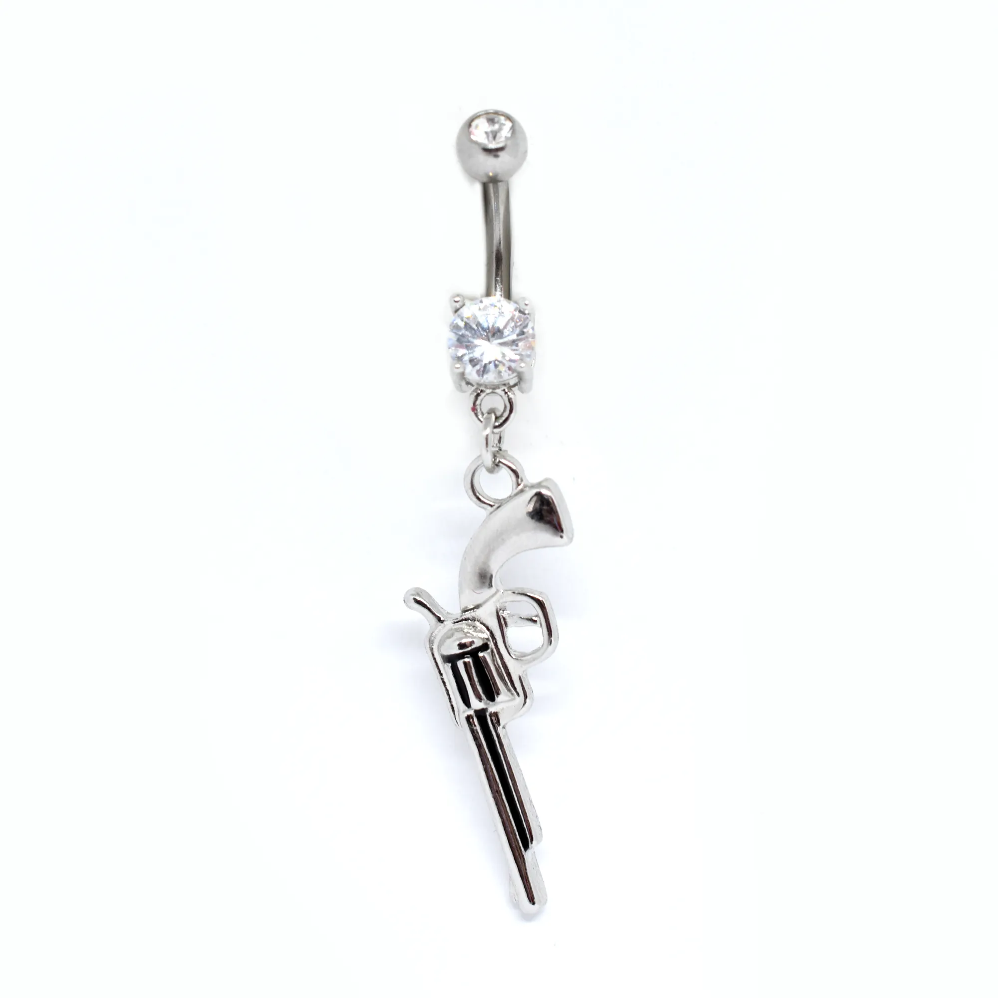 Yellow Gun Belly Ring