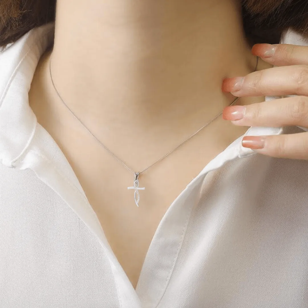 Yellow Sapphire Cross Necklace