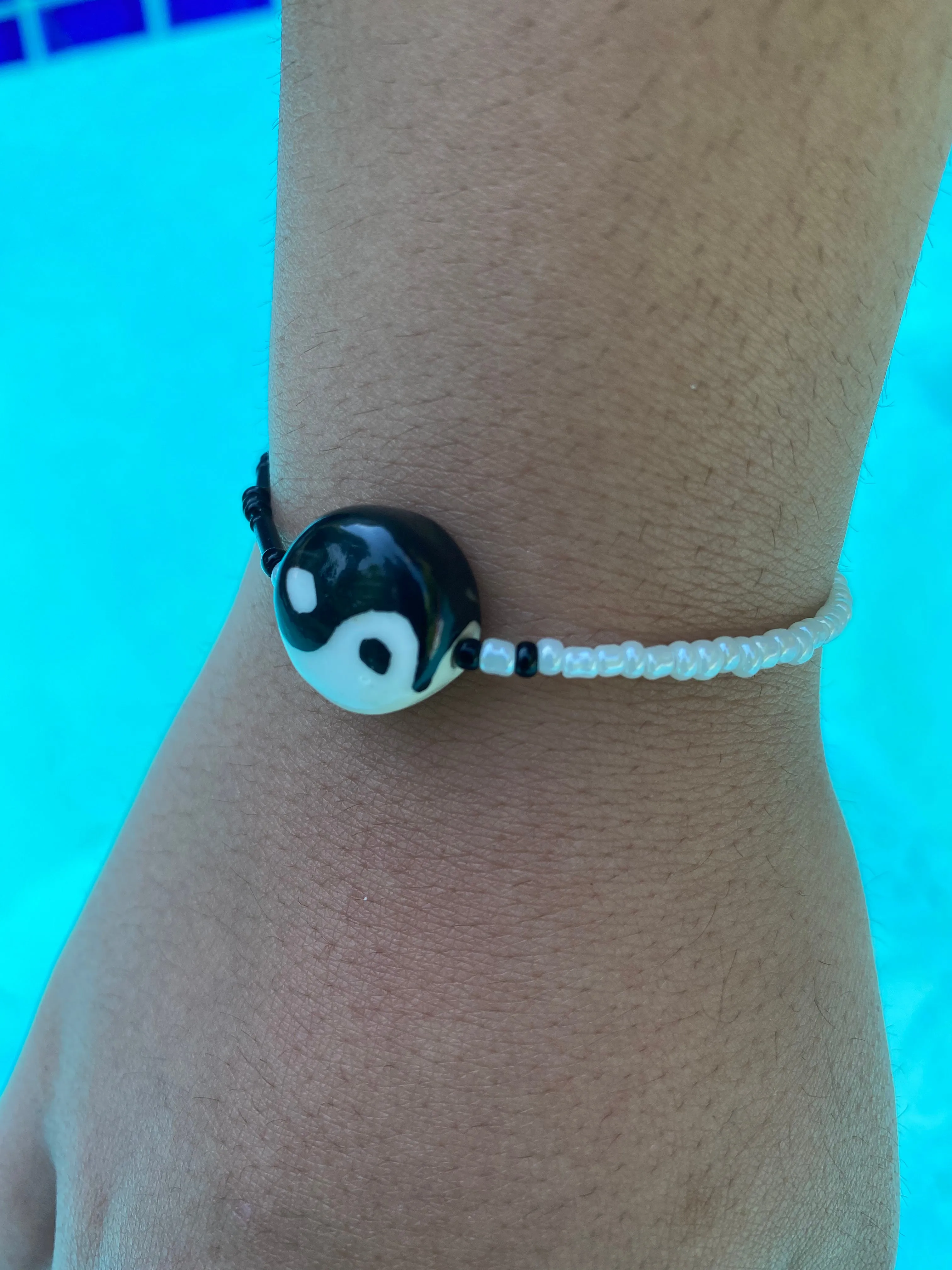 Yin Yang Beaded Bracelet