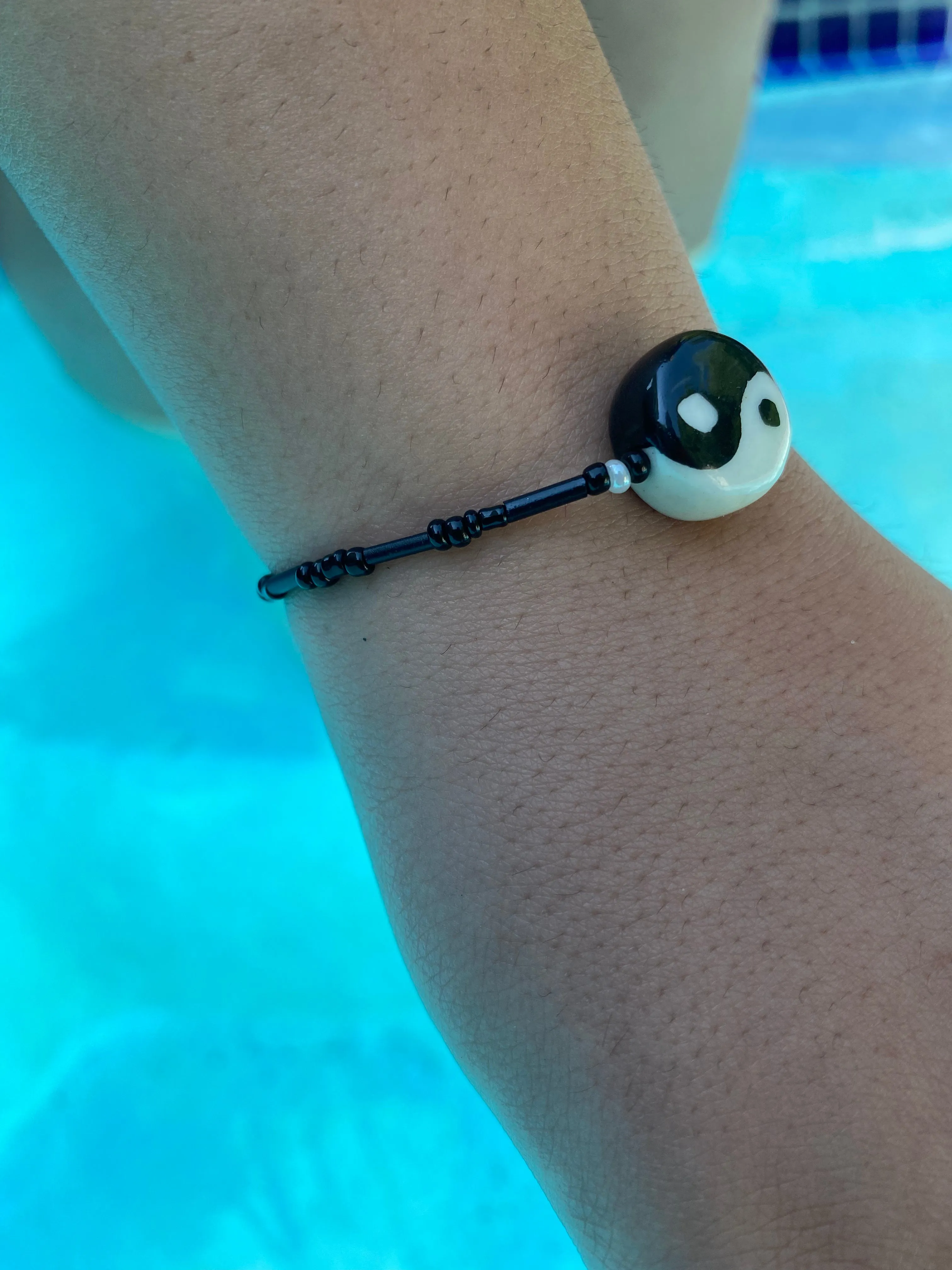 Yin Yang Beaded Bracelet