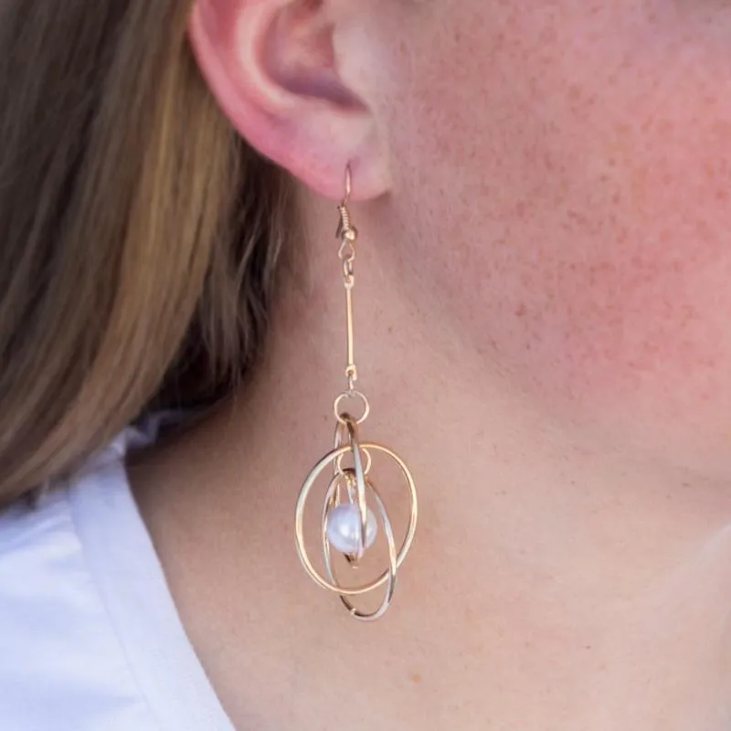 You Say You Want a Revolution Gold Earrings